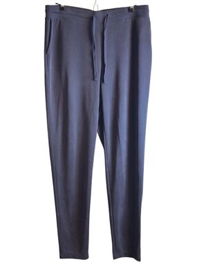 Pure Jill Sand Washed Blue Pull On Drawstring Pants Medium Tall
